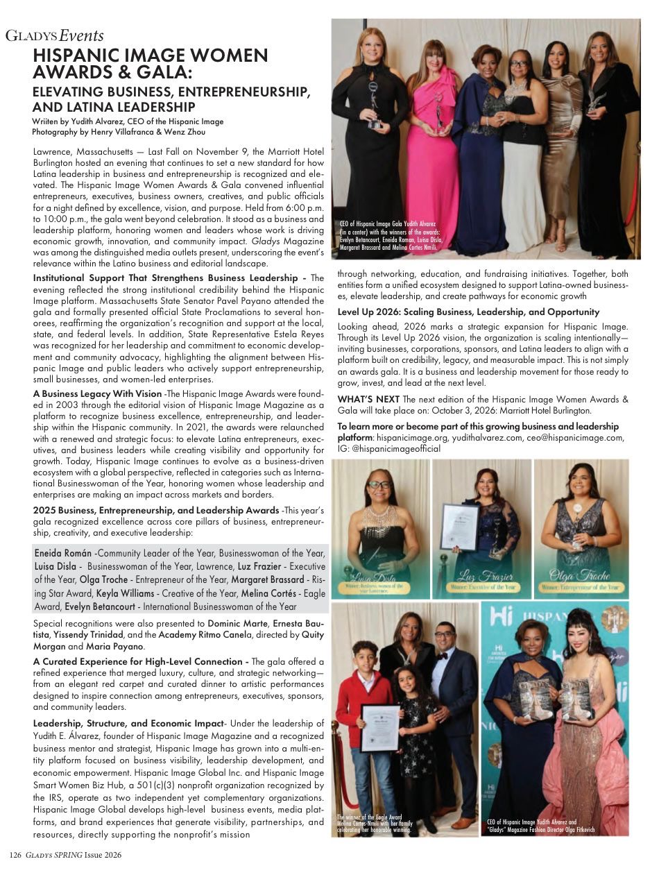 Gladys Magazine article on Hispanic Image Women Awards & Gala 2025